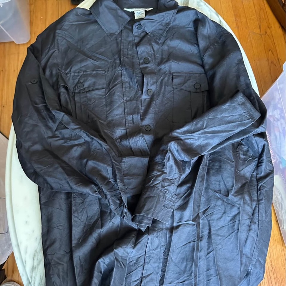 Silk Black Button-Up shirt